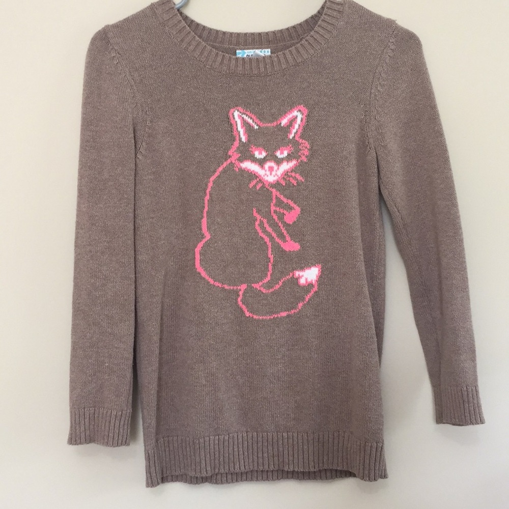 Beige Old Navy Fox Sweater